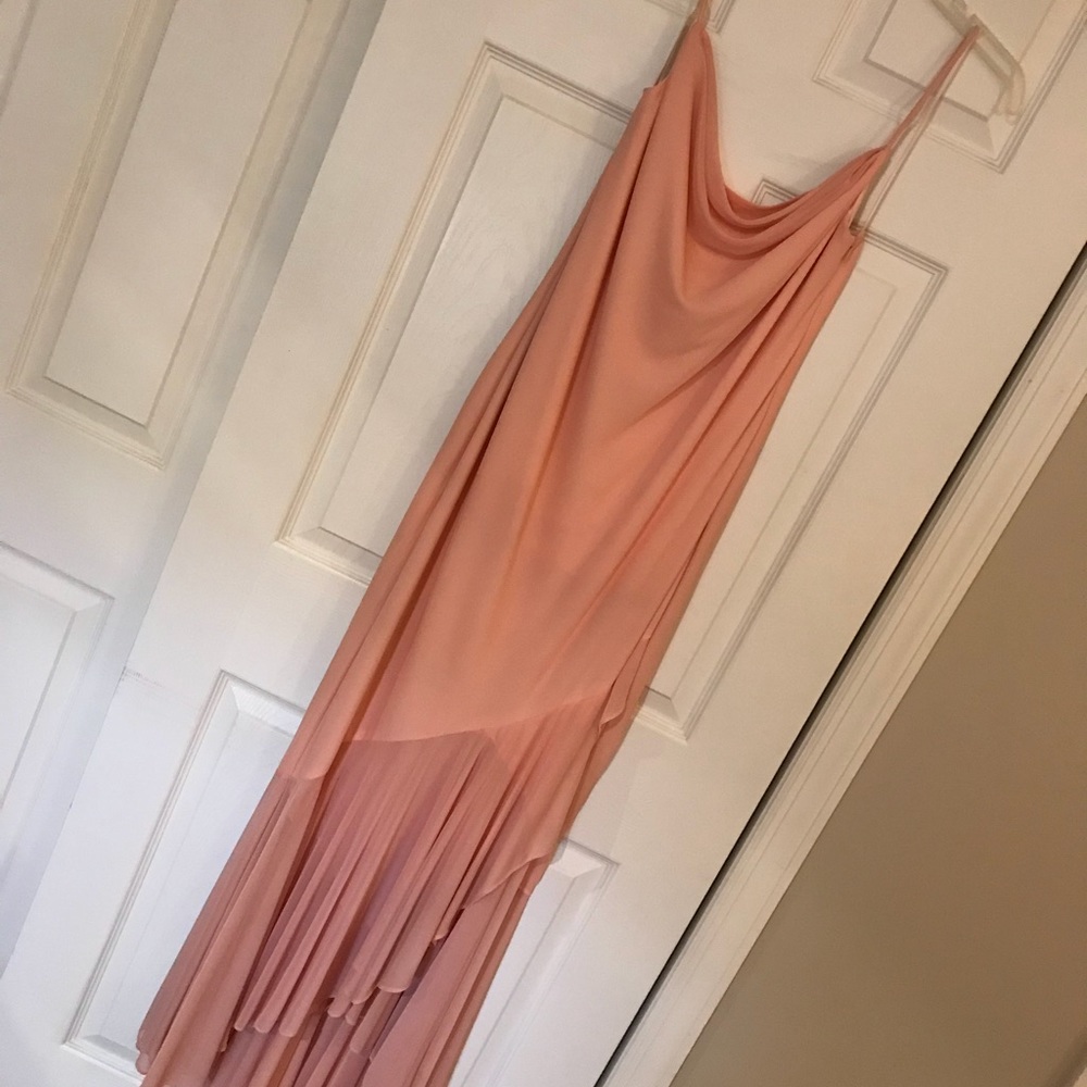 Dave & Johnny Peach Apricot Formal Prom Dress - Picture 5 of 7